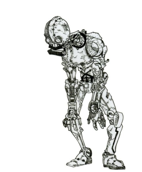 Интересный робот рисунок