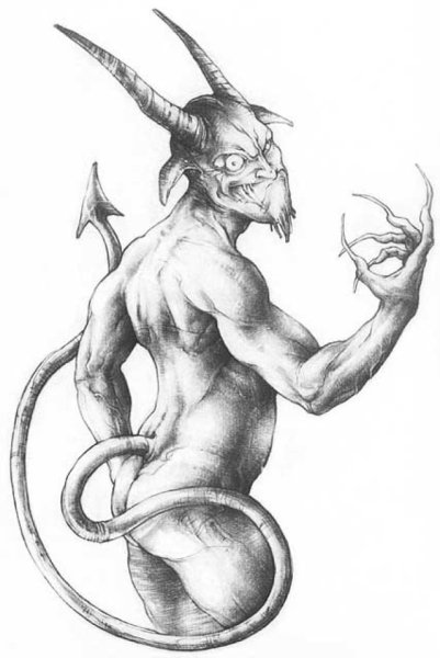 Черт с трезубцем