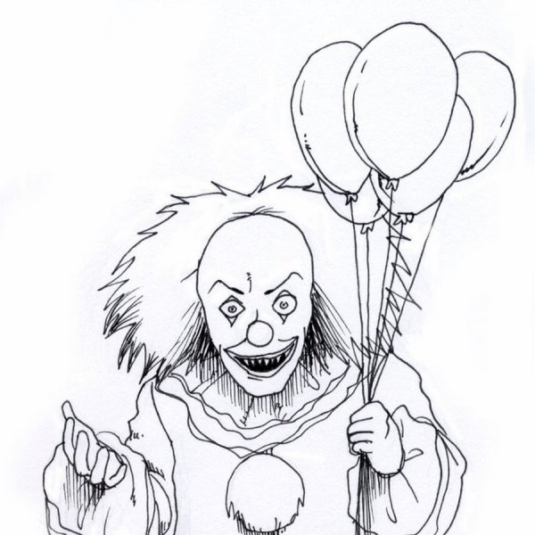 Тату клоун эскизы