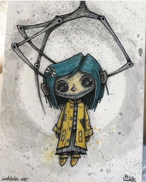 Тим Бертон арт Хэллоуин Коралина