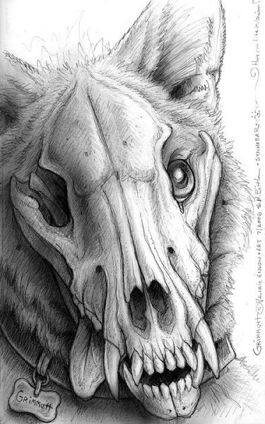 Страшные животные карандашом