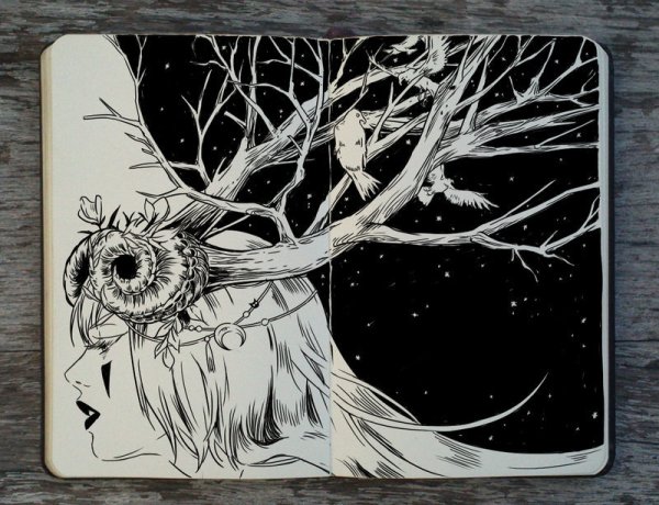 Мрачные идеи для скетчбука