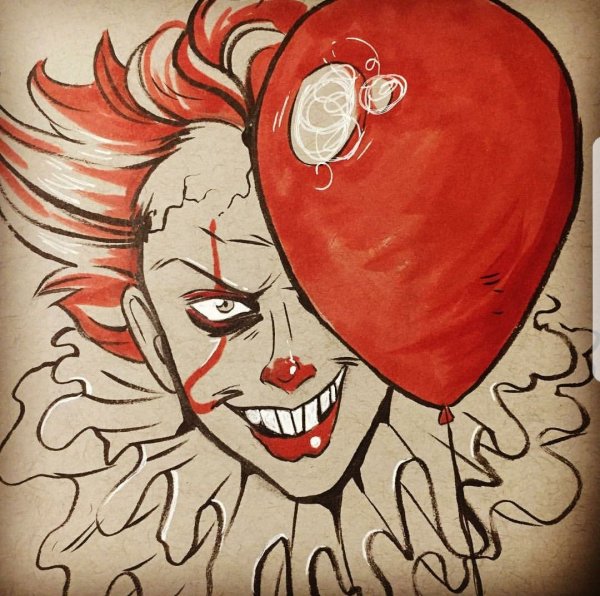 Клоун для срисовки