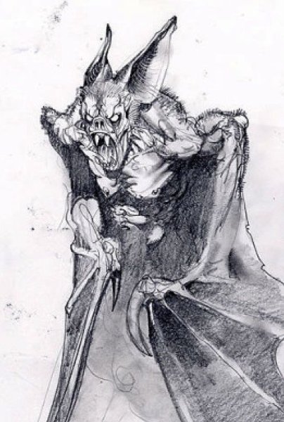 Набросок монстра вампира