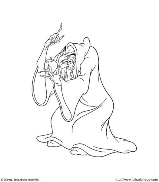 Злая ведьма раскраска