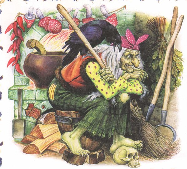 Ведьма раскраска для детей