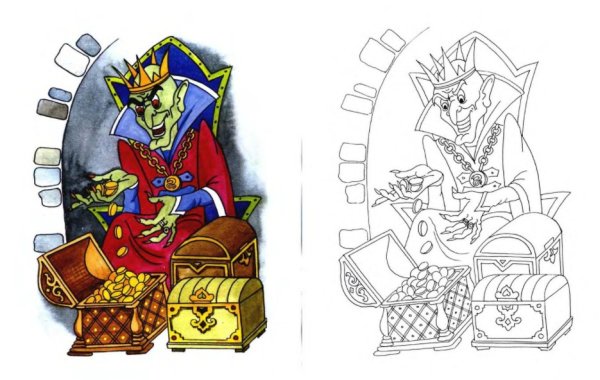 Домовой раскраска