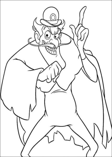 Раскраска баба Яга страшная