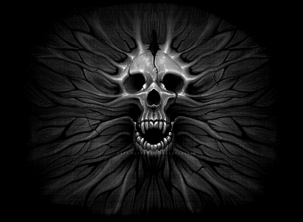 Черный страшный фон