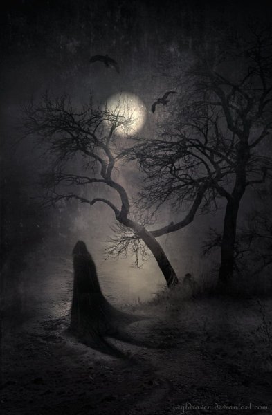 Пейзаж в силуэте человека