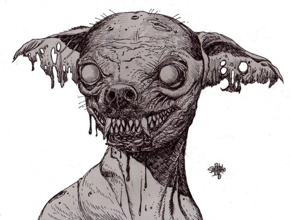 Страшные рисунки животных