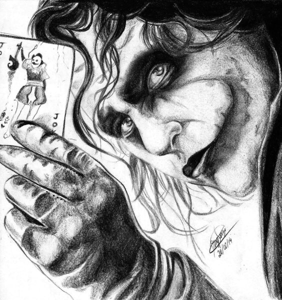 Джокер рисунок простой