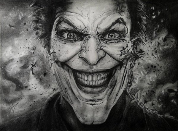 Джокер хит Леджер рисунок карандашом