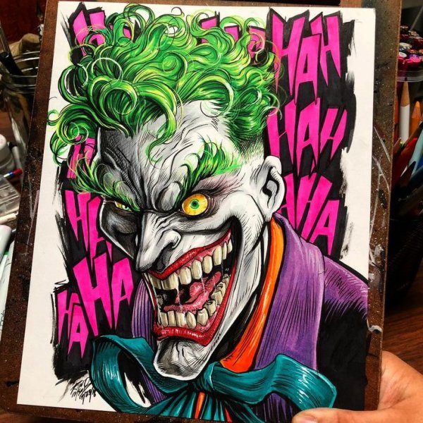 Наклейка злой клоун