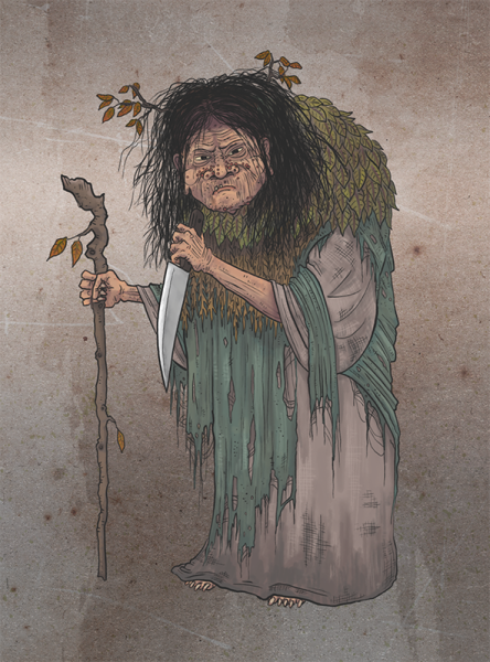 Страшный призрак старуха