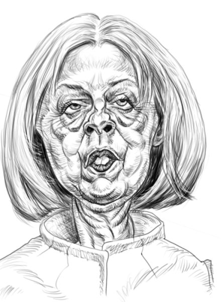 Бабка рисунок