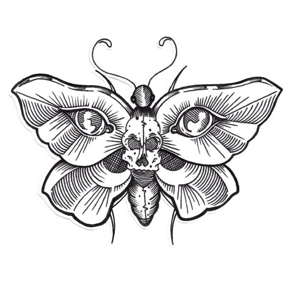 Бабочка с жутким узором