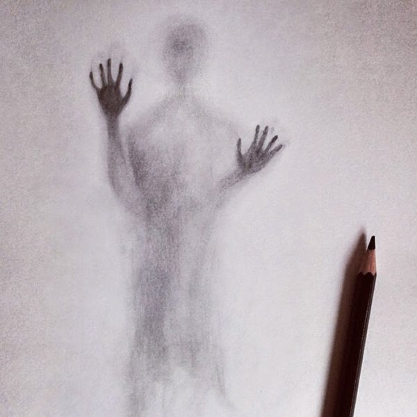 Призрак рисунок карандашом