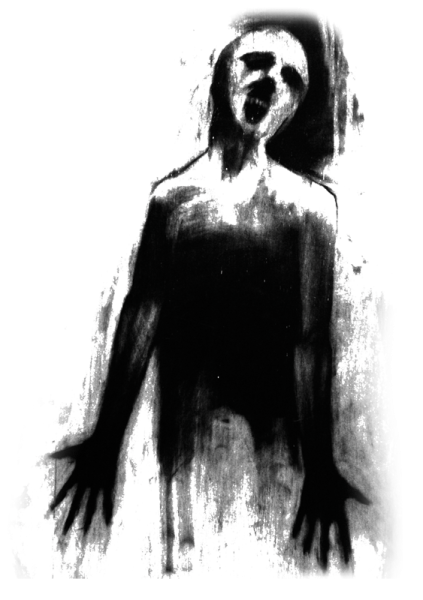 Страшный силуэт человека