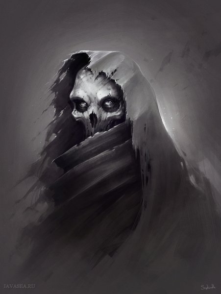 Призрак на белом фоне