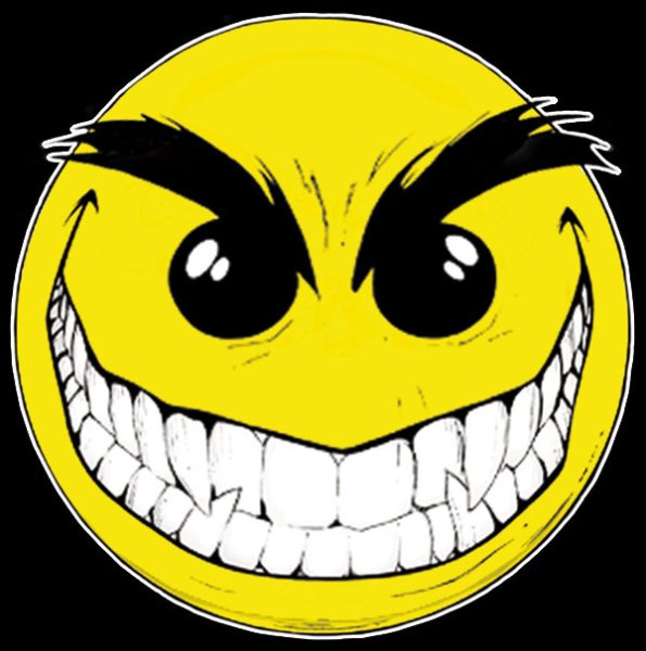 Злая улыбка смайлик