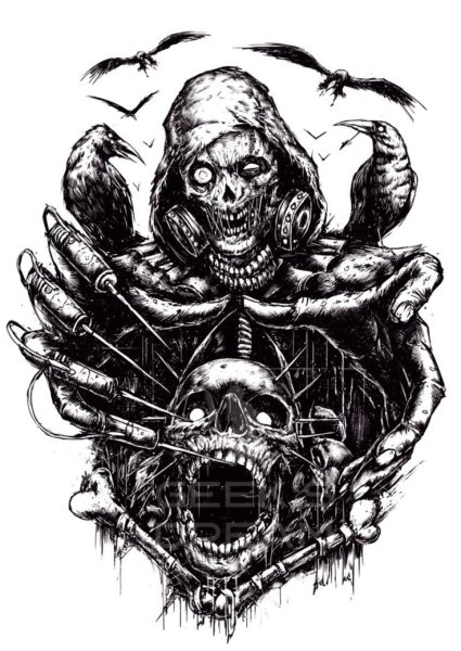 Пугало рисунок карандашом