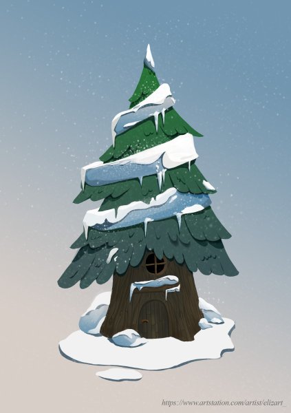 Елка в иллюстраторе