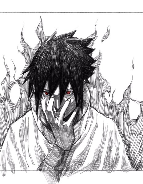 Саске темный арт