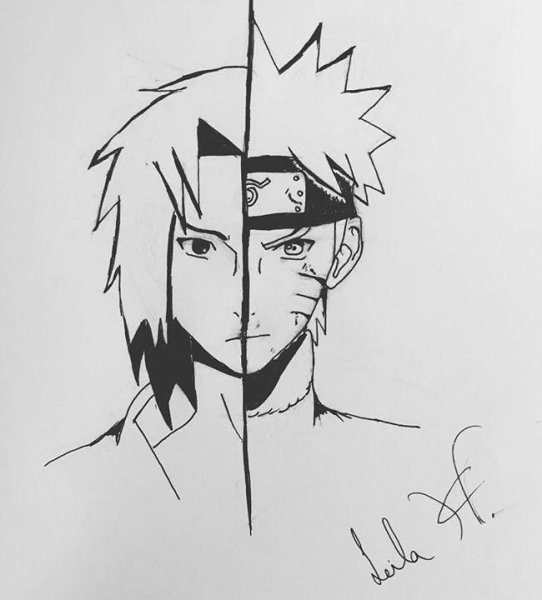 Саске Учиха и Мадара в аниме