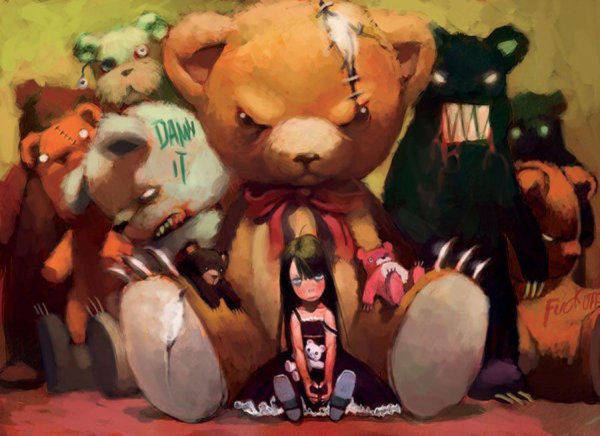 Страшный медведь рисунок