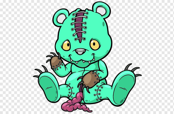 Нарисовать мишку страшного