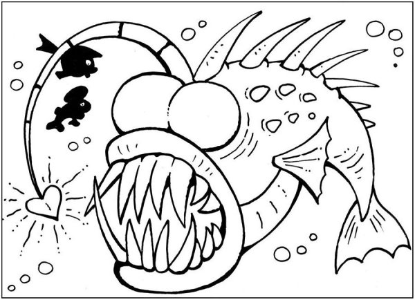 Раскраска морские чудовища