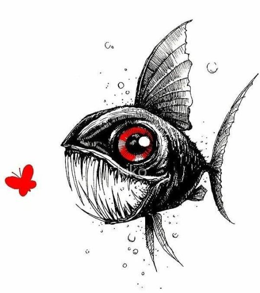 Пиранья эскиз