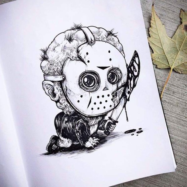 Мультяшные тату эскизы