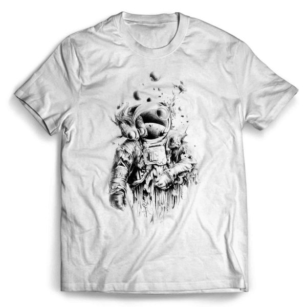 Белая футболка с космонавтом