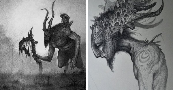 Рисунки монстров карандашом