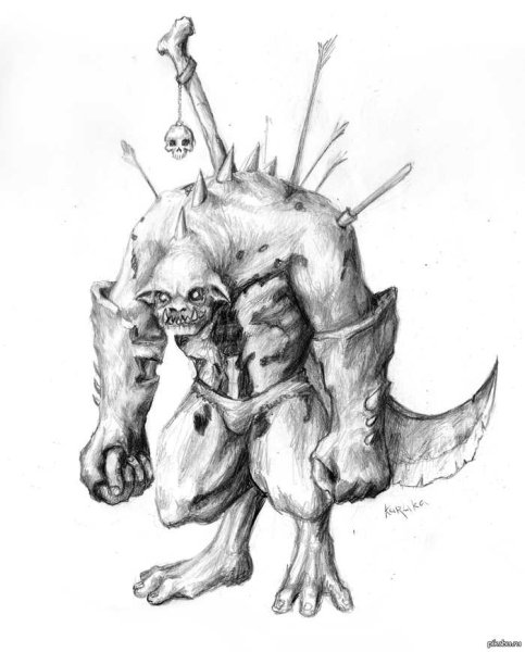 Страшные существа рисунки