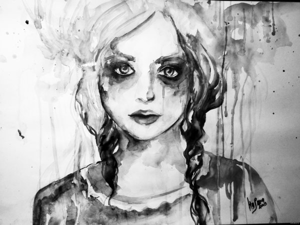 Мистические девушки карандашом