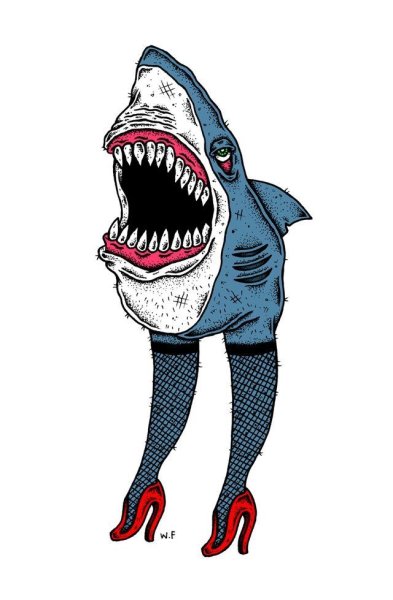 Нарисовать акулу