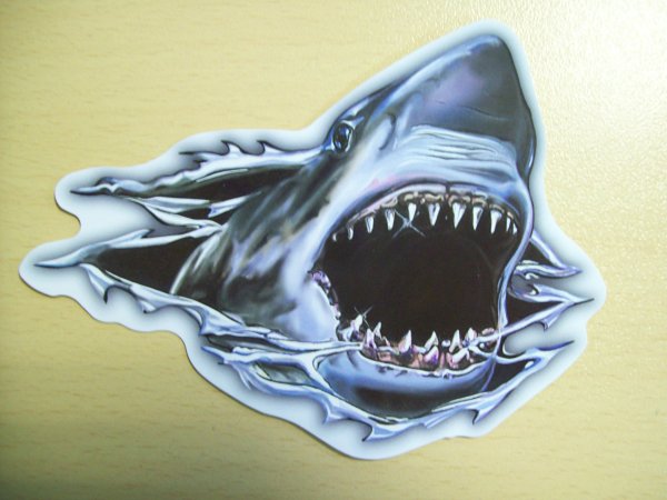 Наклейка зубы акулы