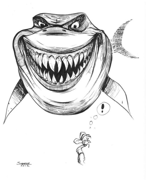 МЕГАЛОДОН карандашом