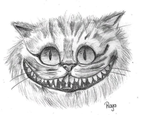 Чеширский кот из алисы рисунок