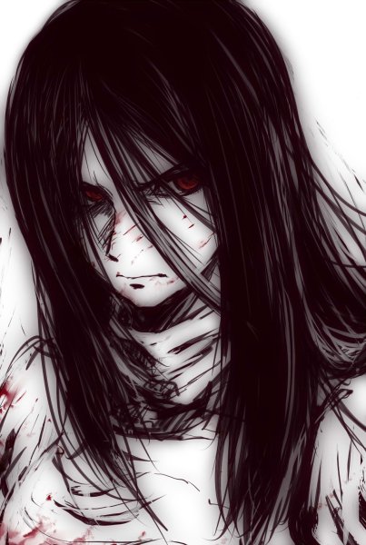 Аниме девушка с маской на лице