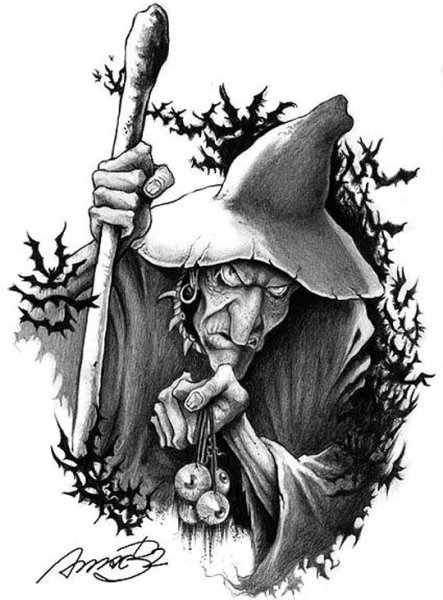 Баба Яга страшная ведьма