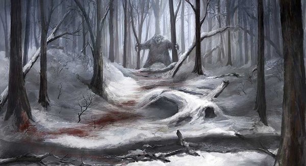 Страшный лес живопись