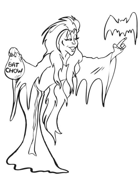 Ведьма страшная красивая карандаш