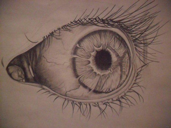 Кошачий глаз карандашом