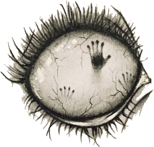 Нарисованные жуткие глаза