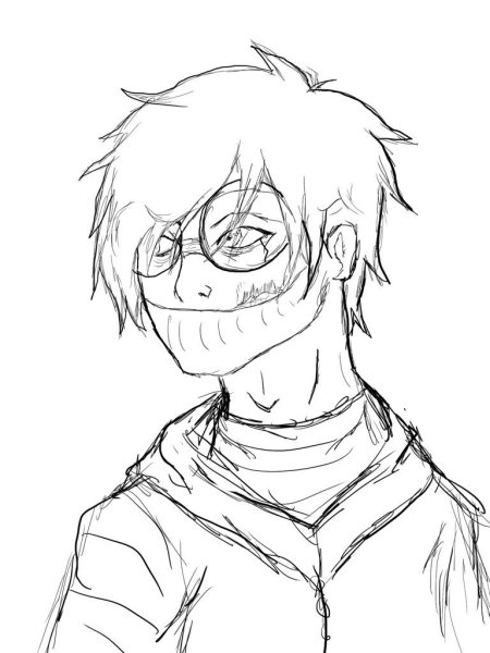 Раскраски крипипаста Бен утопленник