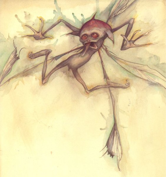 Страшные существа карандашом